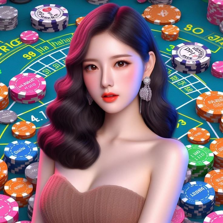 Dealer profesional membagikan kartu dalam permainan baccarat langsung